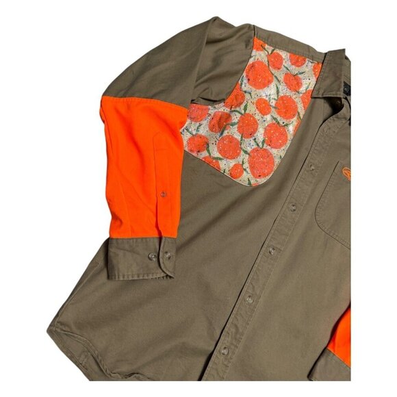 RedHead Olive and Orange Casual Button Down Shirt - Picture 4 of 6